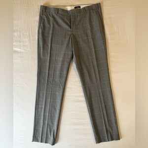 H&M Men's Gray Plaid Dress Pants